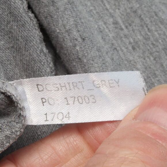 BYLT Shirt Mens Extra Small Gray Drop Cut Crew Neck Short Sleeves - Picture 5 of 11